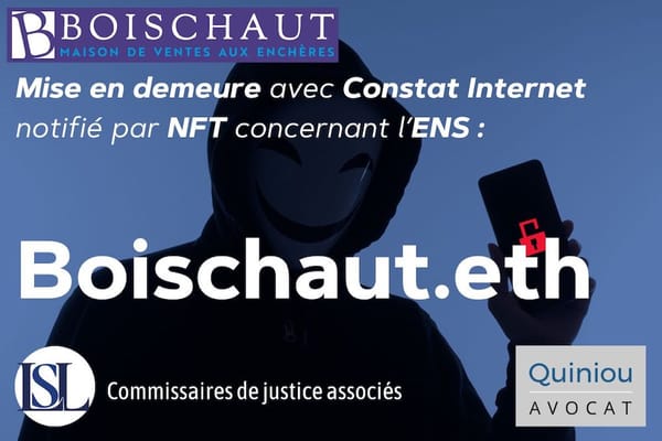 Grande première en France, un cybersquatteur est démasqué et mis en demeure par NFT